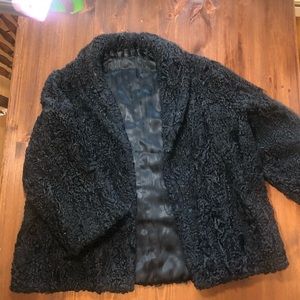 Vintage sheepskin evening coat